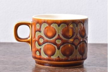 アンティーク雑貨　イギリスビンテージ　HORNSEA(ホーンジー)　BRONTE(ブロンテ)シリーズ　カップ4点セット
