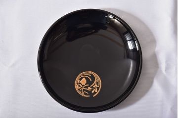 アンティーク雑貨　輪島塗　春帆造　花丸蒔絵　菓子皿(漆器)5枚セット
