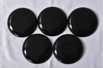 アンティーク雑貨　輪島塗　春帆造　花丸蒔絵　菓子皿(漆器)5枚セット