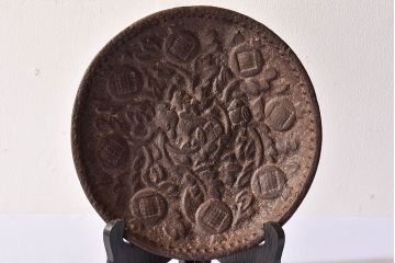 アンティーク雑貨　和製アンティーク　昭和九年　平安金寿堂　花鳥鉄菓子盆・外箱付き