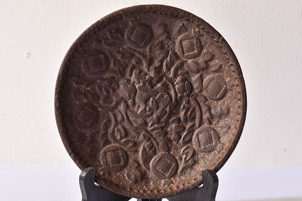 アンティーク雑貨　和製アンティーク　昭和九年　平安金寿堂　花鳥鉄菓子盆・外箱付き