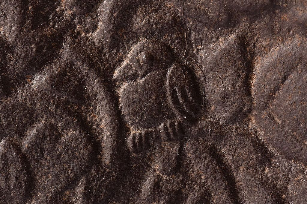 アンティーク雑貨　和製アンティーク　昭和九年　平安金寿堂　花鳥鉄菓子盆・外箱付き