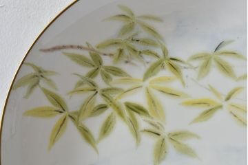 和製アンティーク　戦前　オールド大倉　吉村芳松画　絵皿「新緑」