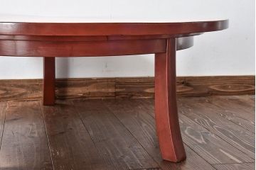 アンティーク家具　和製アンティーク　根来塗り!上品な佇まいの丸座卓(ちゃぶ台、ローテーブル)