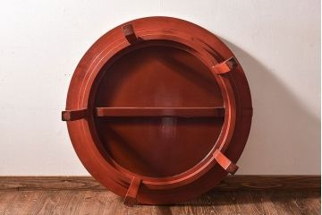 アンティーク家具　和製アンティーク　根来塗り!上品な佇まいの丸座卓(ちゃぶ台、ローテーブル)