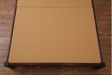 中古　北海道民芸家具　和モダンなベッドフレーム・ダブルベッド(定価24万円)