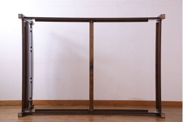 中古　北海道民芸家具　和モダンなベッドフレーム・ダブルベッド(定価24万円)