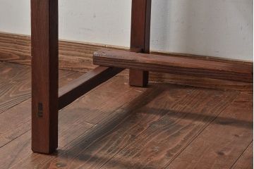 アンティーク家具　和製アンティーク　味わい深い風合いが魅力的なヒノキ材のテーブル(平机、子供机、作業台)