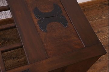 アンティーク家具　和製アンティーク　明治大正期!和モダンな蔵戸テーブル(ダイニングテーブル、リビングテーブル)