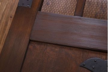 アンティーク家具　和製アンティーク　明治大正期!和モダンな蔵戸テーブル(ダイニングテーブル、リビングテーブル)