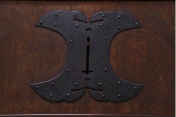 アンティーク家具　和製アンティーク　明治大正期!和モダンな蔵戸テーブル(ダイニングテーブル、リビングテーブル)
