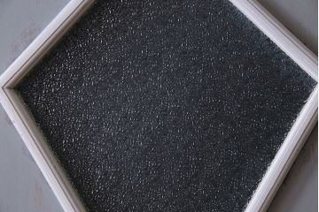 ビンテージ　ダイヤガラス入り!レトロな雰囲気漂うペイント引き戸(建具)