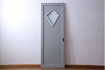 ビンテージ　ダイヤガラス入り!レトロな雰囲気漂うペイント引き戸(建具)