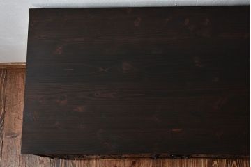 [A様ご成約済]　和製アンティーク　前面桐材　観音開き戸がおしゃれな脚付きローチェスト(衣装箪笥、引き出し、テレビボード)