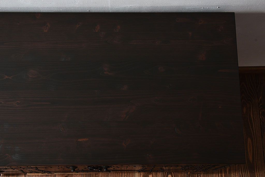 [A様ご成約済]　和製アンティーク　前面桐材　観音開き戸がおしゃれな脚付きローチェスト(衣装箪笥、引き出し、テレビボード)