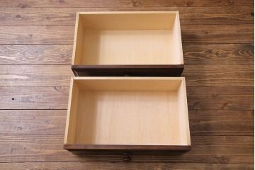 中古　美品　北海道民芸家具　落ち着いた色味のブックケース(本箱、収納棚、戸棚)(定価41万円)(1)