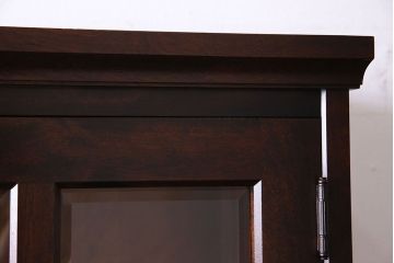 中古　美品　北海道民芸家具　落ち着いた色味のブックケース(本箱、収納棚、戸棚)(定価41万円)(1)