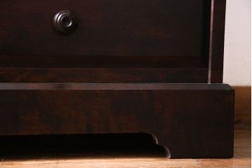 中古　美品　北海道民芸家具　落ち着いた色味のブックケース(本箱、収納棚、戸棚)(定価41万円)(1)