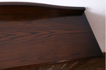 アンティーク家具　アンティーク　オーク材　アールデコのデザインがおしゃれなキャビネット(収納棚、本箱)