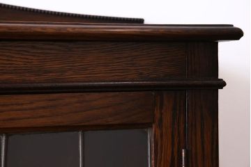 アンティーク家具　アンティーク　オーク材　アールデコのデザインがおしゃれなキャビネット(収納棚、本箱)