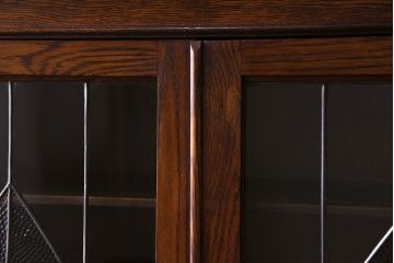 アンティーク家具　アンティーク　オーク材　アールデコのデザインがおしゃれなキャビネット(収納棚、本箱)