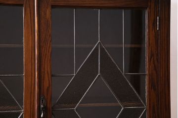 アンティーク家具　アンティーク　オーク材　アールデコのデザインがおしゃれなキャビネット(収納棚、本箱)