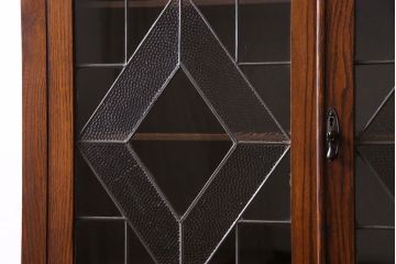 アンティーク家具　アンティーク　オーク材　アールデコのデザインがおしゃれなキャビネット(収納棚、本箱)