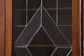 アンティーク家具　アンティーク　オーク材　アールデコのデザインがおしゃれなキャビネット(収納棚、本箱)