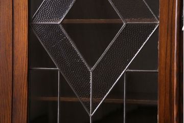 アンティーク家具　アンティーク　オーク材　アールデコのデザインがおしゃれなキャビネット(収納棚、本箱)