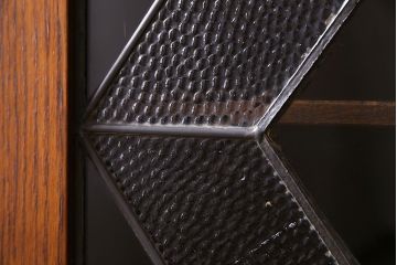 アンティーク家具　アンティーク　オーク材　アールデコのデザインがおしゃれなキャビネット(収納棚、本箱)