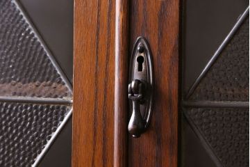 アンティーク家具　アンティーク　オーク材　アールデコのデザインがおしゃれなキャビネット(収納棚、本箱)