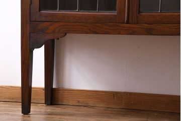 アンティーク家具　アンティーク　オーク材　アールデコのデザインがおしゃれなキャビネット(収納棚、本箱)