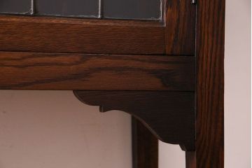 アンティーク家具　アンティーク　オーク材　アールデコのデザインがおしゃれなキャビネット(収納棚、本箱)