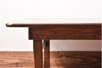 レトロ家具　和製アンティーク　昭和レトロな角ちゃぶ台(ローテーブル、座卓)
