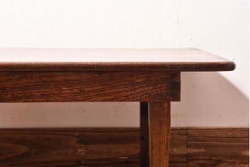 レトロ家具　和製アンティーク　昭和レトロな角ちゃぶ台(ローテーブル、座卓)
