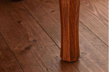 アンティーク家具　天板一枚板!総ケヤキ材のアンティーク角ちゃぶ台(座卓、ローテーブル)