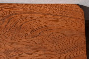 アンティーク家具　天板一枚板!総ケヤキ材のアンティーク角ちゃぶ台(座卓、ローテーブル)