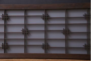 和製アンティーク　すりガラス入り　組子のデザイン素敵な窓(明かり取り、明り取り)2枚セット