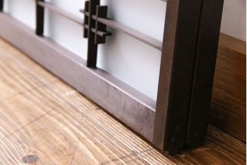 和製アンティーク　すりガラス入り　組子のデザイン素敵な窓(明かり取り、明り取り)2枚セット