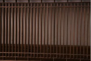和製アンティーク　細い格子が魅力的な欄間(明かり取り、明り取り)
