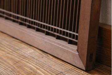 和製アンティーク　細い格子が魅力的な欄間(明かり取り、明り取り)