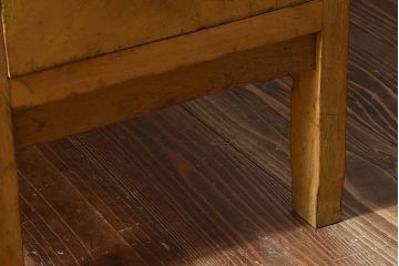 レトロ家具　昭和レトロ　シンプルなビンテージデスク(片袖机、在宅ワーク、在宅用ワークデスク、作業台)