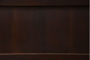和製アンティーク　裏障子付き　モダンな雰囲気漂うガラス帯格子戸(引き戸、建具)2枚セット
