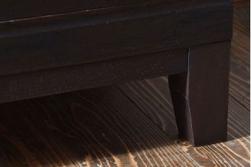 【C様ご成約分】昭和レトロ　前面ケヤキ材　落ち着いた色味の脚付きローチェスト(キャビネット、引き出し、テレビボード)