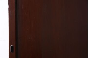 和製アンティーク　ヒノキ材　漆塗りが美しい蔵戸(引き戸、建具、玄関戸)