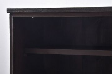 レトロ家具　和製アンティーク　前面ケヤキ材　レトロな雰囲気漂う脚付きローボード(キャビネット、収納棚、テレビボード)