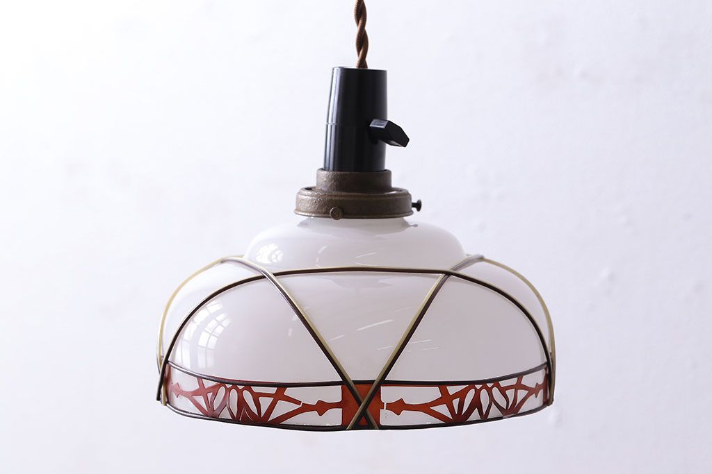 和製アンティーク　装飾がおしゃれなシェード(ペンダントライト)