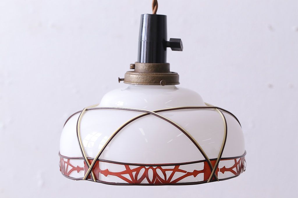 和製アンティーク　装飾がおしゃれなシェード(ペンダントライト)