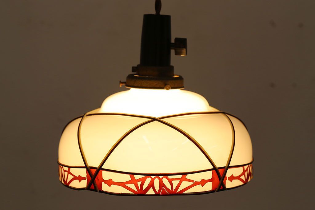 和製アンティーク　装飾がおしゃれなシェード(ペンダントライト)