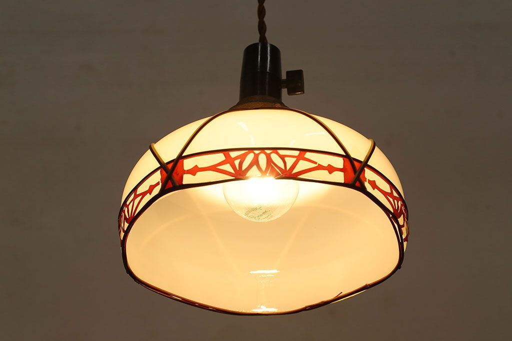 和製アンティーク　装飾がおしゃれなシェード(ペンダントライト)